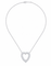 Collier cœur en or gris 18 carats et diamants 58 Facettes C183