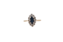 Bague navette Saphir et Diamants