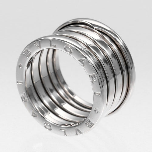Bague 54 Bvlgari B.Zero1 XXe anniversaire - Bague cinq rangs en or blanc 58 Facettes rm3p1t43eg