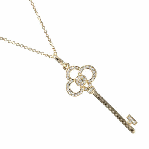 Pendentif Tiffany & Co. Crown Key - Pendentif en or jaune 18K et diamants 58 Facettes lqpz3ue6oq