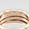 Bague 55 Bvlgari B.Zero1 - Bague trois rangs en or rose 18K 58 Facettes releonypxq