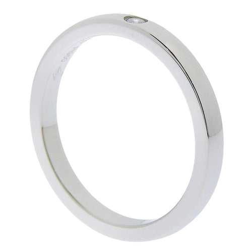 Bague 46 Cartier C de Cartier - Alliance en platine avec diamant 58 Facettes l4s7ncnstv