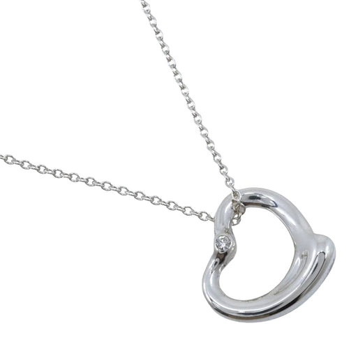 Pendentif Tiffany & Co. Elsa Peretti - Pendentif Open Heart en argent et diamant 58 Facettes ngitmkd8dn