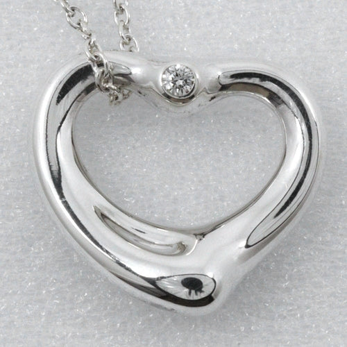 Tiffany & Co. Elsa Peretti - Pendentif Open Heart en argent et diamant 58 Facettes ngitmkd8dn