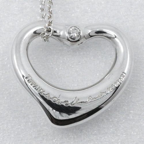 Tiffany & Co. Elsa Peretti - Pendentif Open Heart en argent et diamant 58 Facettes ngitmkd8dn