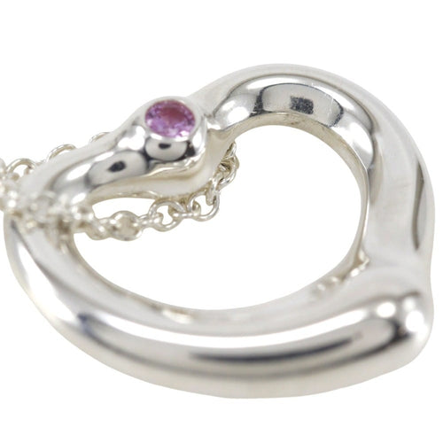 Tiffany & Co. Elsa Peretti - Pendentif Open Heart en argent et saphir rose 58 Facettes a92cws30t8