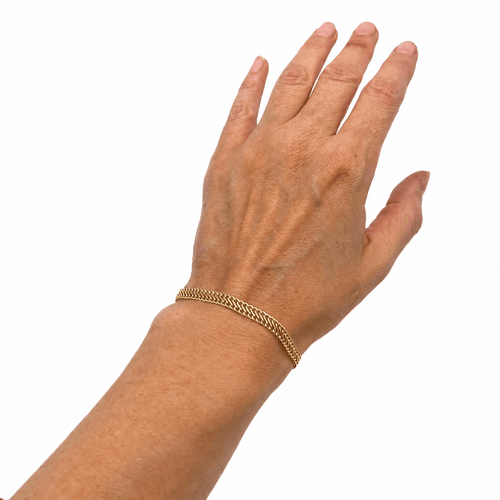 Bracelet maille fantaisie en or jaune 58 Facettes BRA-2508-02