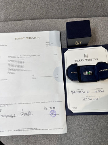 Bague 52 Harry Winston - Bague émeraude et diamants 58 Facettes jnci165