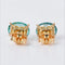Boucles d'oreilles Boucles d'oreilles en or jaune 18 ct et émeraudes de Zambie 58 Facettes E0039