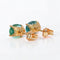 Boucles d'oreilles Boucles d'oreilles en or jaune 18 ct et émeraudes de Zambie 58 Facettes E0039