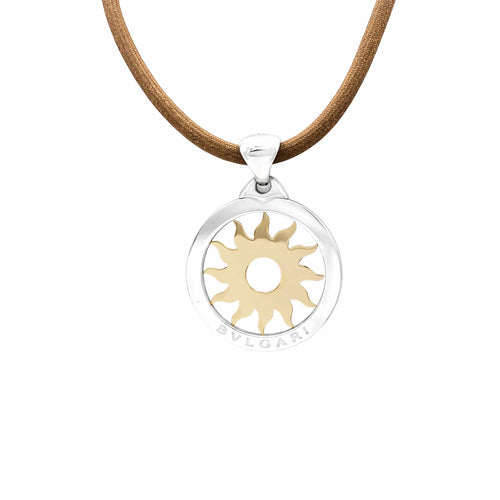 Pendentif Bulgari Tondo Sun - Pendentif en or jaune et acier 58 Facettes 35889