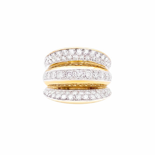 Bague 48 Bague vintage en platine, or rose et diamants 58 Facettes 35936