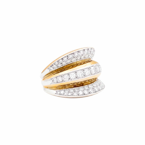 Bague 48 Bague vintage en platine, or rose et diamants 58 Facettes 35936