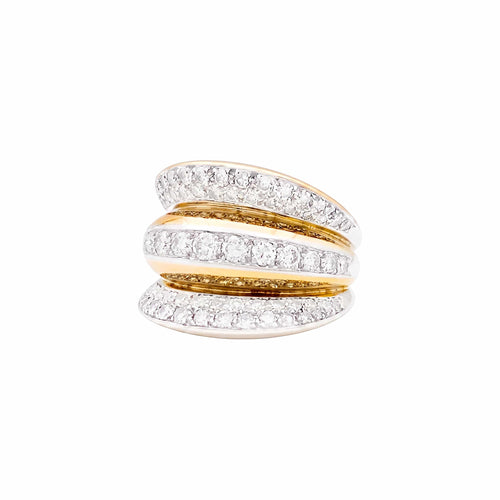 Bague 48 Bague vintage en platine, or rose et diamants 58 Facettes 35936