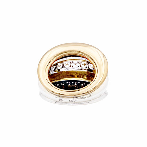 Bague 48 Bague vintage en platine, or rose et diamants 58 Facettes 35936
