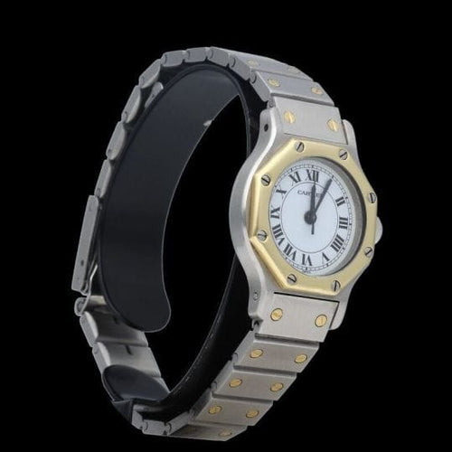 Cartier Santos Ronde Octagon - Montre en or jaune et acier 58 Facettes MT47899
