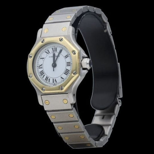 Cartier Santos Ronde Octagon - Montre en or jaune et acier 58 Facettes MT47899