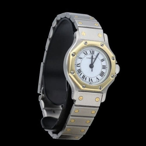 Cartier Santos Ronde Octagon - Montre en or jaune et acier 58 Facettes MT47899