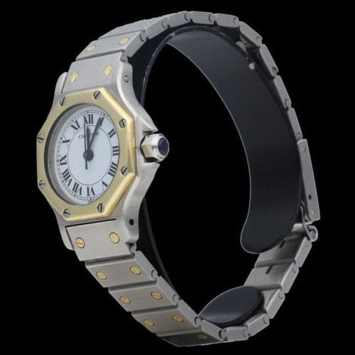 Cartier Santos Ronde Octagon - Montre en or jaune et acier 58 Facettes MT47899