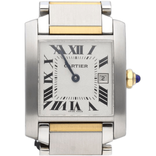 Cartier Tank Française - Montre en or jaune et acier 58 Facettes MT47947