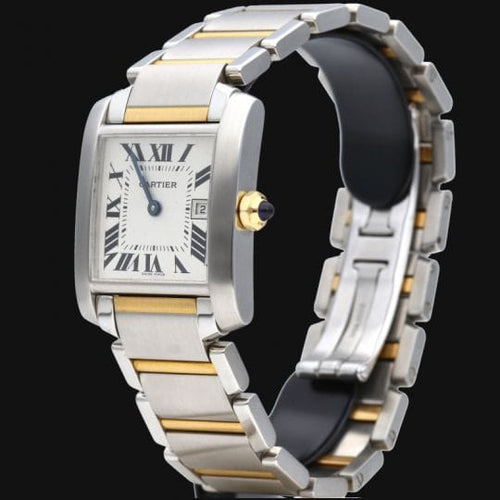 Cartier Tank Française - Montre en or jaune et acier 58 Facettes MT47947