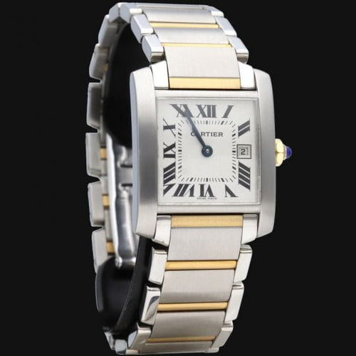 Cartier Tank Française - Montre en or jaune et acier 58 Facettes MT47947