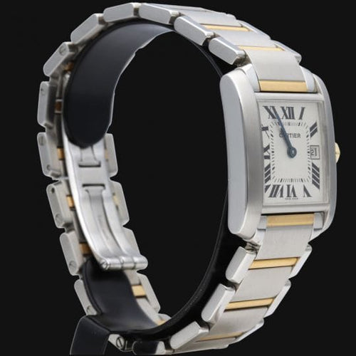 Cartier Tank Française - Montre en or jaune et acier 58 Facettes MT47947