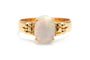 49 Bague contemporaine en or jaune 18 carats et opale 58 Facettes 23943