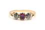 56 Art Nouveau - Bague en or jaune, rubis et diamants 58 Facettes B902