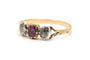 56 Art Nouveau - Bague en or jaune, rubis et diamants 58 Facettes B902