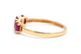 Bague 54 Bague contemporaine en or jaune 18 carats, rubis et diamants 58 Facettes 18072603-05