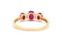 Bague 54 Bague contemporaine en or jaune 18 carats, rubis et diamants 58 Facettes 18072603-05