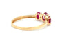 Bague 54 Bague contemporaine en or jaune 18 carats, rubis et diamants 58 Facettes 18072603-05