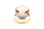 51 Années 70 - Bague en or jaune et blanc, émeraude et diamants 58 Facettes B903