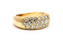 53 Bague contemporaine en or jaune 18 carats et diamants 58 Facettes B904