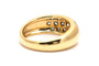 53 Bague contemporaine en or jaune 18 carats et diamants 58 Facettes B904