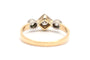 Bague 49 Bague Art déco en or jaune et blanc 18 carats avec diamants 58 Facettes 23942
