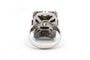 58 Bague contemporaine Art déco en or blanc 18 carats et diamants 58 Facettes 23935