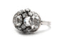 54 Art Déco - Bague en or blanc et diamants taille rose 58 Facettes 23891