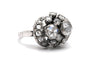 54 Art Déco - Bague en or blanc et diamants taille rose 58 Facettes 23891