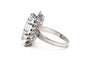 Bague 52 Art Déco - Bague en or blanc et aigue-marine 58 Facettes 24019