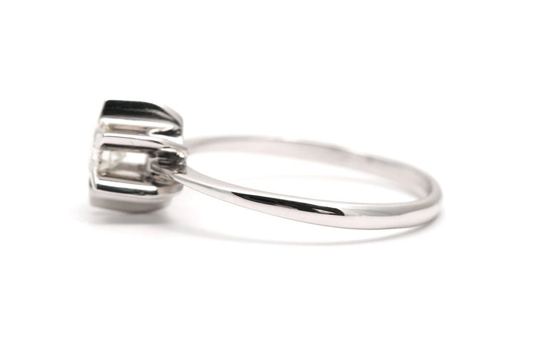63 Années 70 - Bague en or blanc et diamant taille brillant 58 Facettes 23920