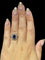 Bague 54 Scrigno di Zaffiro - Bague en or blanc, saphir et diamants 58 Facettes