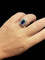 Bague 54 Scrigno di Zaffiro - Bague en or blanc, saphir et diamants 58 Facettes