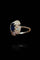 Bague 54 Scrigno di Zaffiro - Bague en or blanc, saphir et diamants 58 Facettes