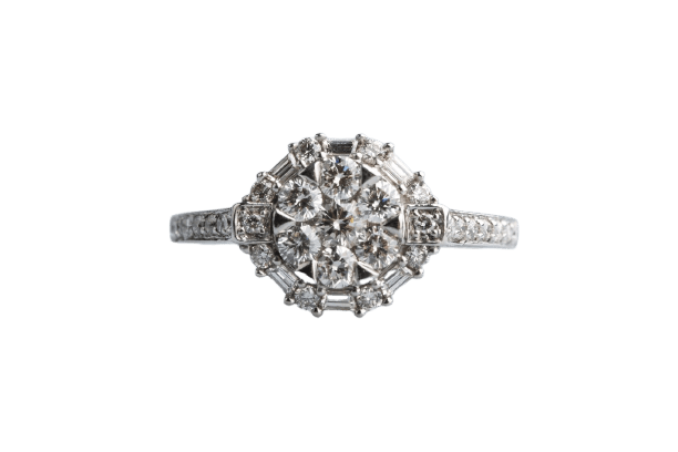 51 Bague chou en or blanc 18K et diamants 2,16 ct 58 Facettes BGCHOUCC1531-107