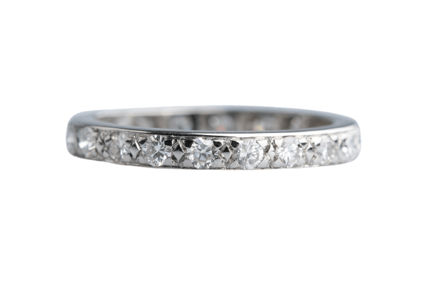 Bague 48.5 Alliance diamants en or blanc 18K 0,95 ct 58 Facettes ALLDOC757-107