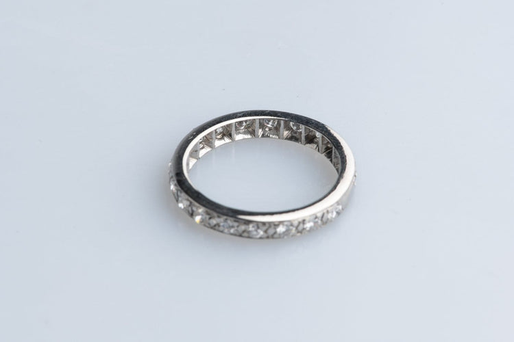 Bague 48.5 Alliance diamants en or blanc 18K 0,95 ct 58 Facettes ALLDOC757-107