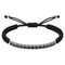 Bracelet en or blanc 18k et diamants noirs 58 Facettes P180