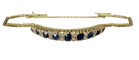 Napoléon III - Bracelet en or jaune 18 carats, argent, saphirs et diamants 58 Facettes Bracelet 01